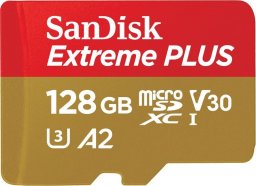 Karta WD Extreme Plus MicroSDXC 128 GB Class 10 UHS-I/U3 A2 V30 (SDSQXBD-128G-GN6MA)