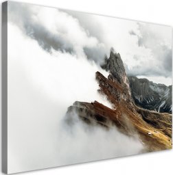  Feeby Obraz na płótnie, Górski szczyt w chmurach - 120x80