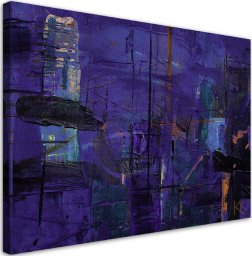 Feeby Obraz na płótnie, Fioletowa abstrakcja ręcznie malowana - 60x40
