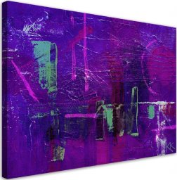 Feeby Obraz na płótnie, Fioletowa abstrakcja ręcznie malowana - 60x40