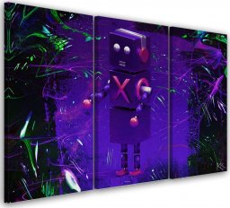 Feeby Obraz trzyczęściowy na płótnie, Robot dla gracza - 90x60