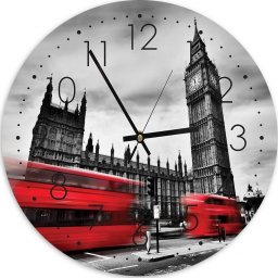  Feeby Obraz z zegarem, W sercu Londynu - 40x40