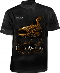 Dragon T-Shirt Dragon Hells Anglers (Z Zamkiem) SUM XXL czarno-pomarańcz.