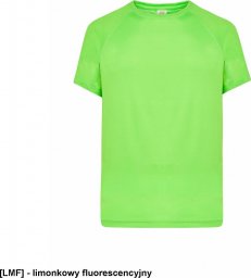  JHK TSUASPOR - T-shirt sportowy - limonkowy fluorescencyjny S
