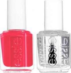 Essie Set Essie: Nail Enamel, Vegan, Glossy Shine Finish, Nail Polish, 72, Peach Daiquiri, 13.5 ml + Nail Care - Good To Go, Top Coat, Nail Strengthening Lacquer, 5 ml For Women