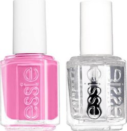 Essie Set Essie: Nail Enamel, Vegan, Glossy Shine Finish, Nail Polish, 20, Lovie Dovie, 13.5 ml + Nail Care - Good To Go, Top Coat, Nail Strengthening Lacquer, 5 ml For Women