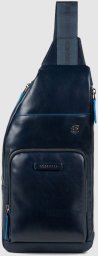 Piquadro Piquadro, Monospalla, Leather, Backpack, Blue, Mono Sling, For Men, 18 x 36 x 6 cm For Men