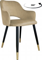  Atos Krzesło obrotowe Milano podstawa czarno-złota MG06
