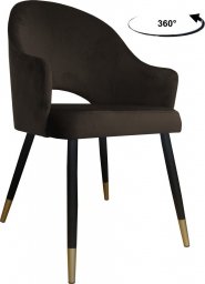  Atos Krzesło obrotowe Velvet podstawa czarno-złota MG05
