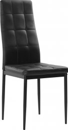 MebloweLove Nowoczesne skórzane krzesła pikowane - 258R - czarne