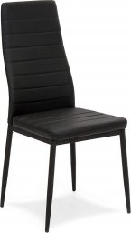 MebloweLove Nowoczesne skórzane krzesła pikowane - 258 - czarne