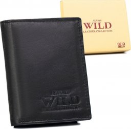  Always Wild Skórzany portfel męski z kieszonką na suwak  Always Wild NoSize
