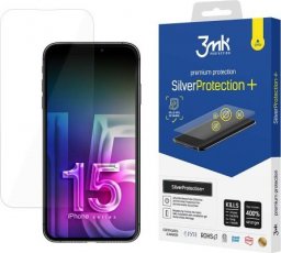  3MK Silver Protect+ iPhone 15 6.1" Antymikrobowa folia montowana na mokro