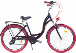  Dallas Bike Rower Dallas City Alu 26" 7spd - czarny z czerwonym