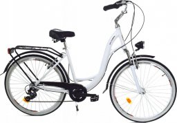  Dallas Bike Rower Dallas City Alu 26" 7spd - biały z czarnym