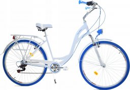  Dallas Bike Rower Dallas City Alu 28" 7spd - biały z niebieskim