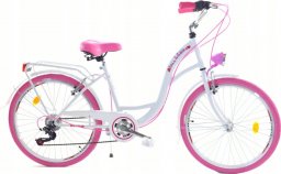  Dallas Bike Rower Dallas City Junior 24" 6spd - biały z różem