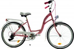  Dallas Bike Rower Dallas City Junior 24" 6spd - Różowy z białym