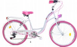  Dallas Bike Rower Dallas City 26" 7spd - biały z różem