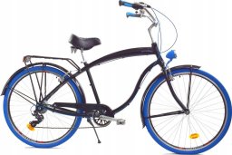  Dallas Bike Rower Dallas Cruiser Men 28" 7spd Alu - czarny z niebieskim