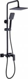 Zestaw prysznicowy Valvex Loft Black Zestaw wannowo-prysznicowy ścienny z deszczownicą czarny mat 2456330