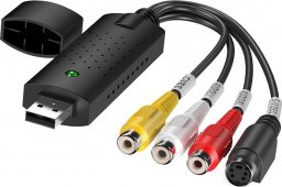 Adapter AV SwiatKabli USB - S-Video - CVBS - RCS (CHINCH) czarny