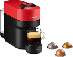 Ekspres na kapsułki Krups Krups Nespresso Vertuo Pop Spicy Red XN9205, capsule machine (black/dark red)