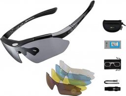  RockBros Okulary rowerowe, polaryzacyjne Rockbros 10003 (czarne)
