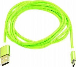 Kabel USB USB-A - microUSB 1.5 m Zielony