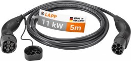 Kabel do ładowania samochodów LAPP Typu 2, do 11 kW, 5 m, czarny (5555934001)