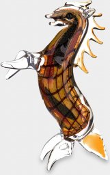  rzezbyzbrazu Figura Szklana w Stylu Murano Koń Brązowy