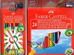  Faber-Castell Kredki 12 kolorĂłw trĂłjkÄ…tne Eco z temperĂłwkÄ… 