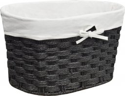 Koszyk prysznicowy Sepio Duży czarny koszyk łazienkowy Verona 35x24x16