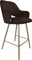  Atos Hoker krzesło barowe Milano podstawa złota MG05