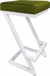  Atos Hoker krzesło barowe ZETA LOFT METAL podstawa biała BL75