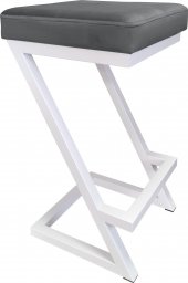  Atos Hoker krzesło barowe ZETA LOFT METAL podstawa biała BL14