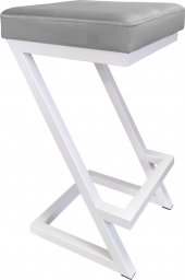  Atos Hoker krzesło barowe ZETA LOFT METAL podstawa biała MG17
