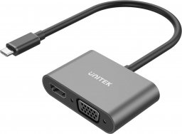 Stacja/replikator Unitek USB-C na HDMI 4K i VGA FullHD (V1168A)