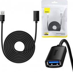 Kabel USB Baseus USB-A - USB-A 5 m Czarny (B00631103111-05)
