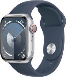 Smartwatch Apple Watch 9 GPS + Cellular 41mm Silver Alu Sport S/M Niebieski  (MRHV3QP/A)