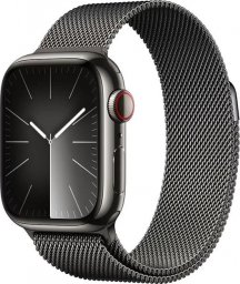 Smartwatch Apple Watch 9 GPS + Cellular 41mm Graphite Stainless Steel Grafitowy  (MRJA3QP/A)