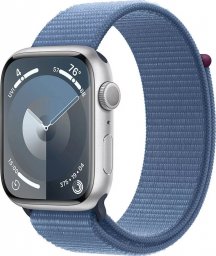 Smartwatch Apple Watch 9 45mm GPS Silver Alu Sport Loop Niebieski  (MR9F3QP/A)