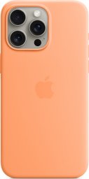  Apple Etui Apple Silicone Case na iPhone 15 Pro Max MagSafe pomarańczowy sorbet