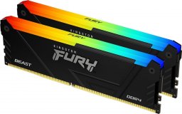 Pamięć Kingston Fury Beast RGB, DDR4, 16 GB, 3733MHz, CL19 (KF437C19BB2AK2/16)