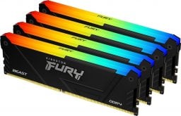Pamięć Kingston Fury Beast RGB, DDR4, 64 GB, 3200MHz, CL16 (KF432C16BB12AK4/64)