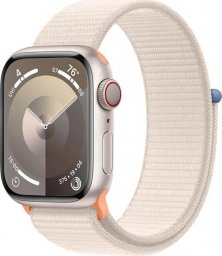 Smartwatch Apple Watch 9 GPS + Cellular 41mm  Starlight Alu Sport Loop Beżowy  (MRHQ3QP/A)