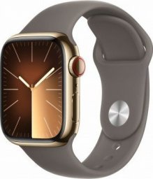 Smartwatch Apple Watch 9 GPS + Cellular 41mm Gold Stainless Steel Sport S/M Szary  (MRJ53QP/A)