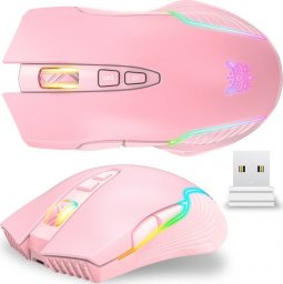 Mysz Onikuma Mysz bezprzewodowa CW905 RGB różowa
