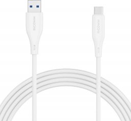 Kabel USB Ricomm USB-A - USB-C 1.2 m Biały (RLS004ACW)