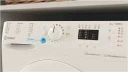 Pralka Indesit INDESIT Washing machine BWSA 61294 W EU N Energy efficiency class C, Front loading, Washing capacity 6 kg, 1151 RPM, Depth 42.5 cm, Width 59.5 cm, Display, Big Digit, White one size